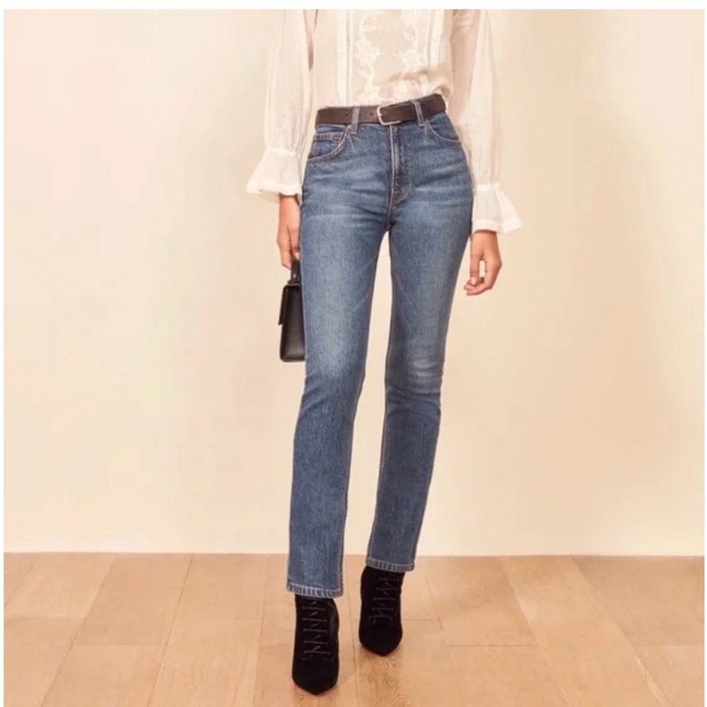 Reformation Liza High Rise Straight Jean - Laguna 29 NWT
